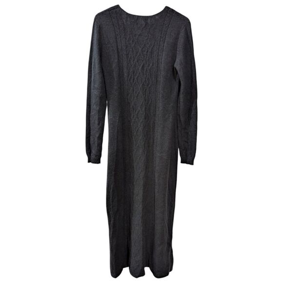 Peruvian Connection Elspeth Royal Alpaca Dress Lenght 50" Women's M in Black NWT - Picture 2 of 5